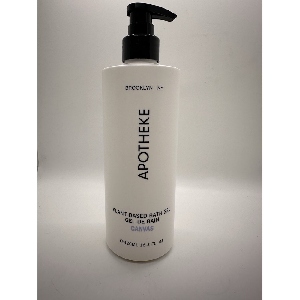 APOTHEKE Canvas Bath‎ Shower Gel Pump 16 oz 450ml Apothecary Plant Based HTF New